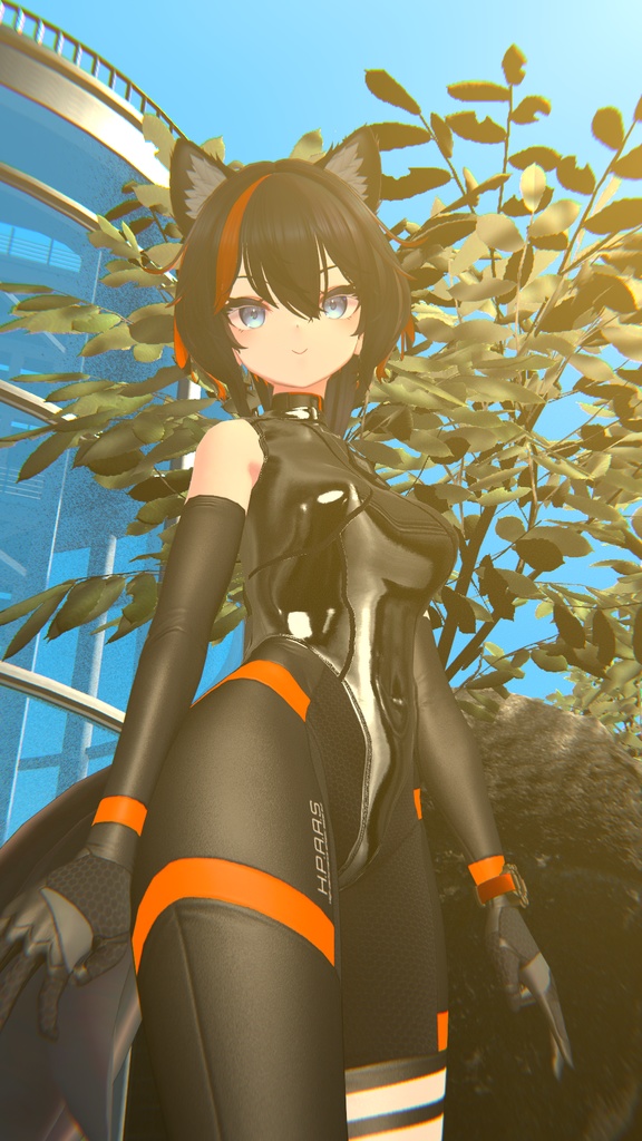 【創作3D衣装】GV-9600【PB対応ハイネックハイレグスーツ】