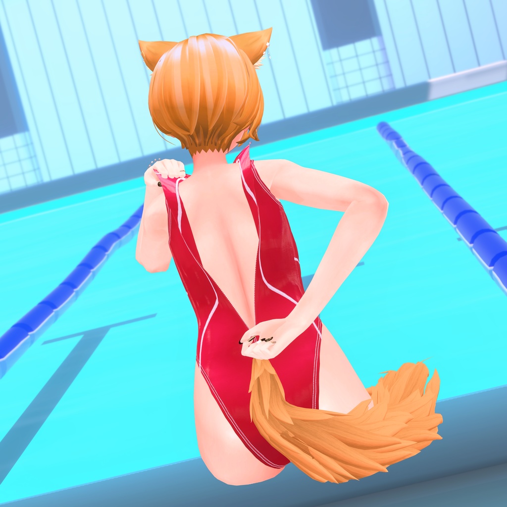 【創作3D衣装】GV-9600【PB対応ハイネックハイレグスーツ】