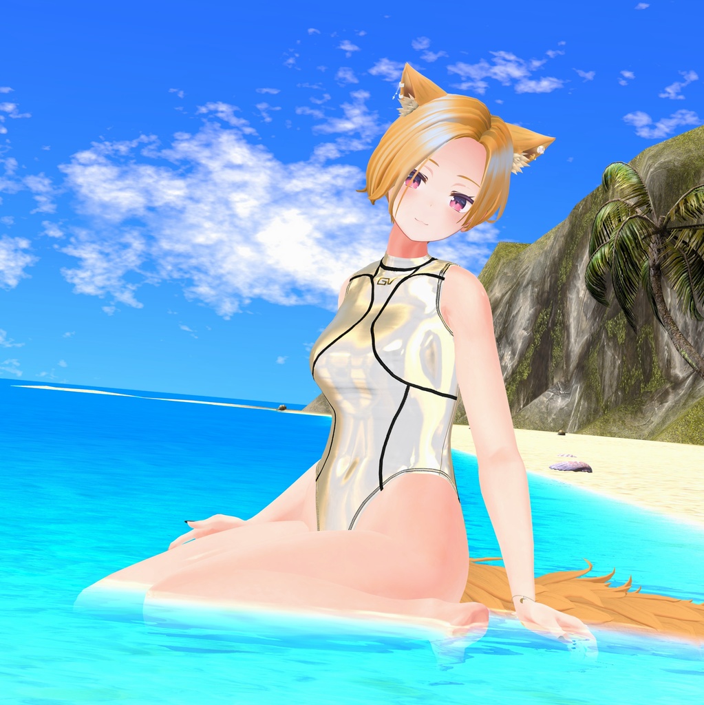 【創作3D衣装】GV-9600【PB対応ハイネックハイレグスーツ】