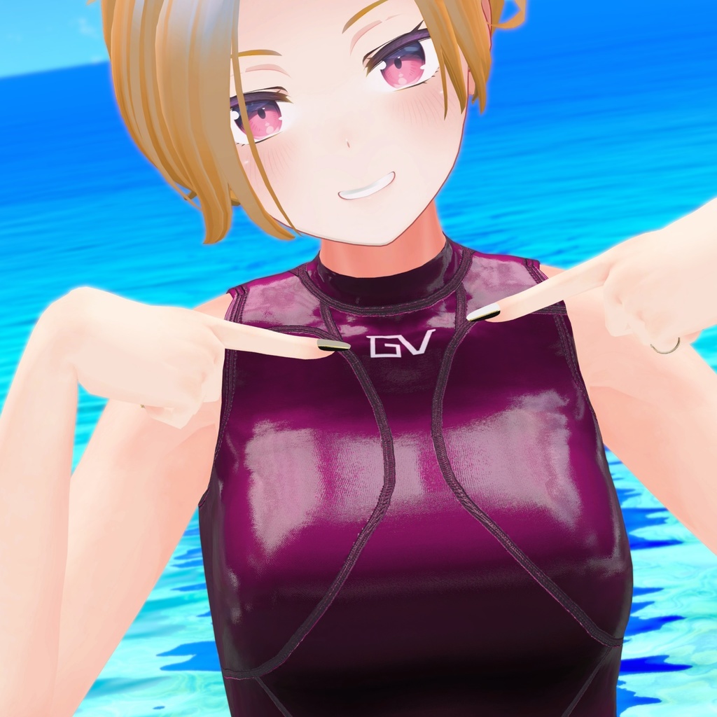 【創作3D衣装】GV-9600【PB対応ハイネックハイレグスーツ】