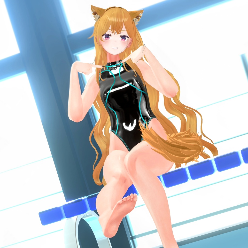 【創作3D衣装】GV-9600【PB対応ハイネックハイレグスーツ】