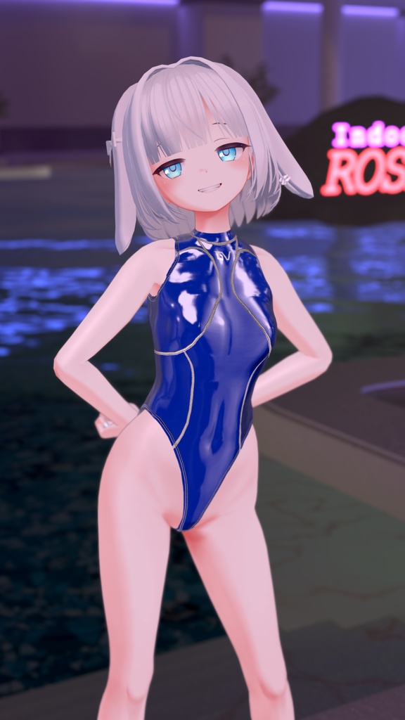 【創作3D衣装】GV-9600【PB対応ハイネックハイレグスーツ】