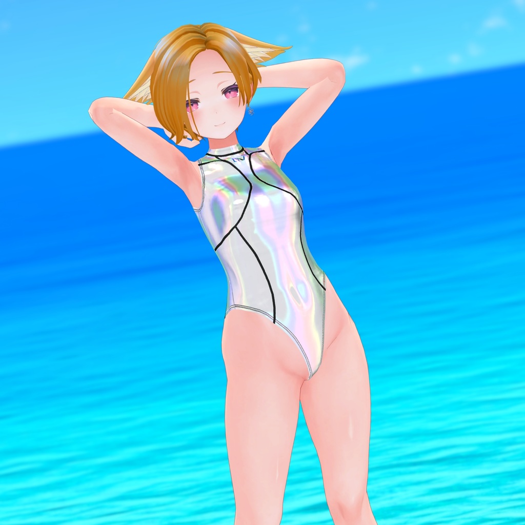 【創作3D衣装】GV-9600【PB対応ハイネックハイレグスーツ】