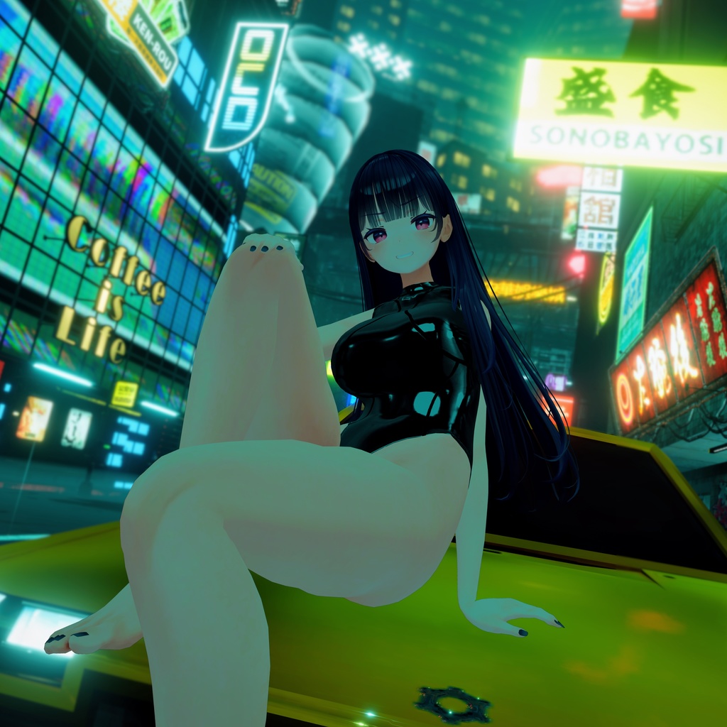 【創作3D衣装】GV-9600【PB対応ハイネックハイレグスーツ】