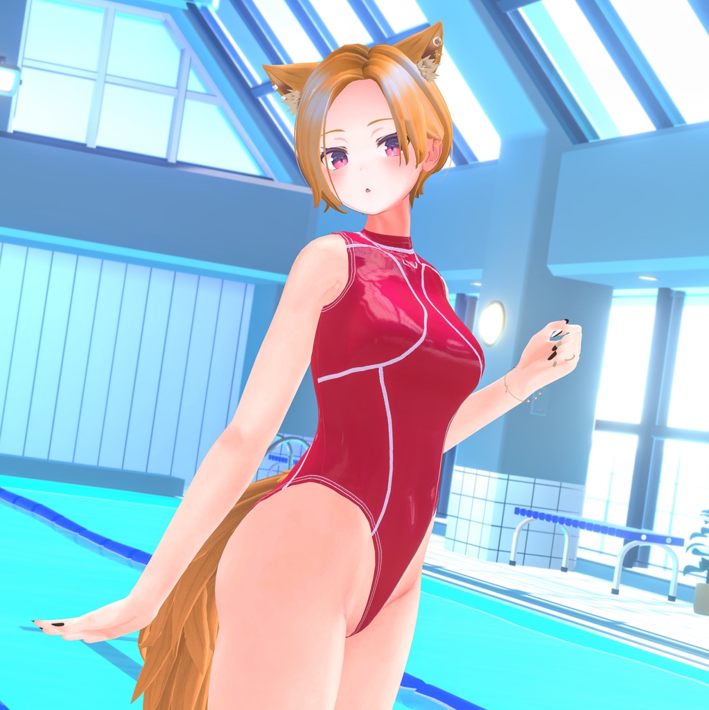 【創作3D衣装】GV-9600【PB対応ハイネックハイレグスーツ】