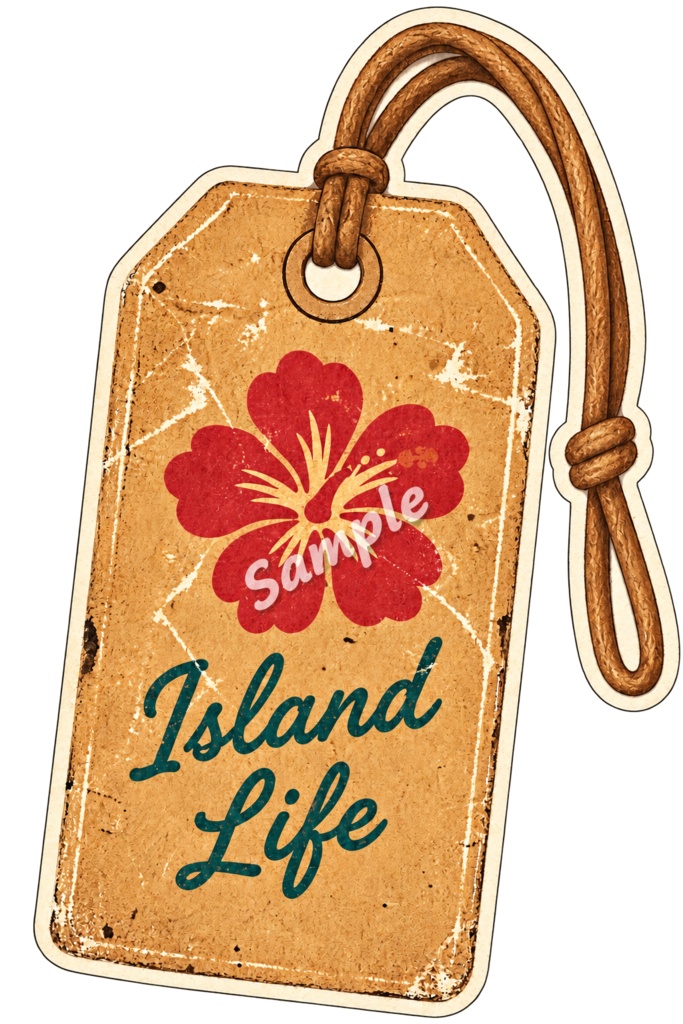 【Canva対応】70年代ハワイアンシリーズクリップアート70’s HAWAII CLIPART COLLECTION|背景透過PNG 26点