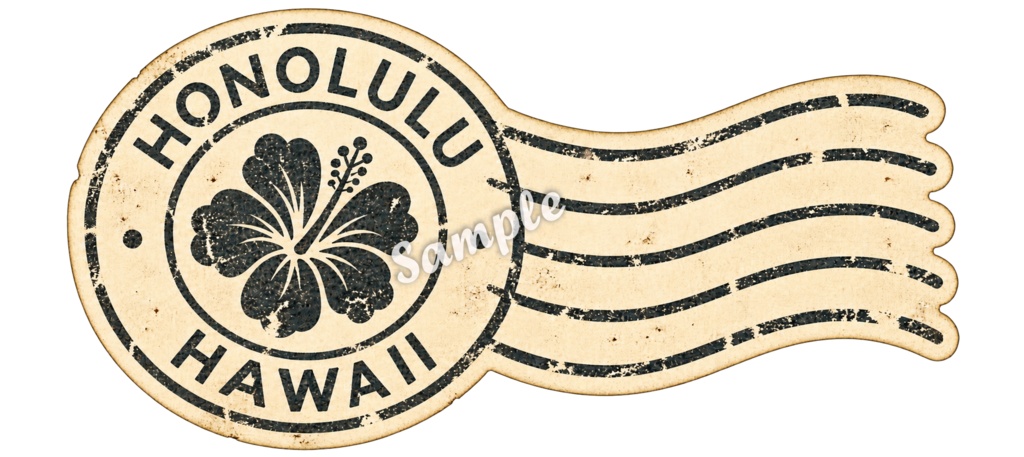 【Canva対応】70年代ハワイアンシリーズクリップアート70’s HAWAII CLIPART COLLECTION|背景透過PNG 26点