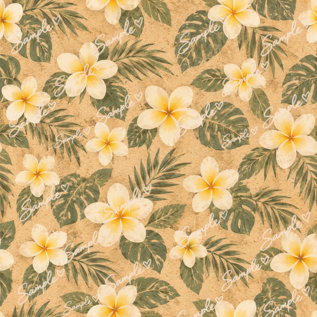70年代ハワイアンシリーズ70’s Hawaiian Digital Paper|レトロハワイアン デジタルペーパー 14枚セット