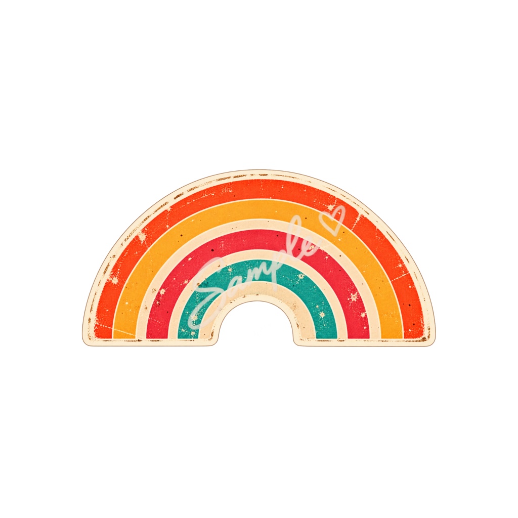 【Canva対応】70年代ハワイアンクリップアート70’s HAWAII CLIPART SET Version 2|レトロハワイアン PNG素材 35点