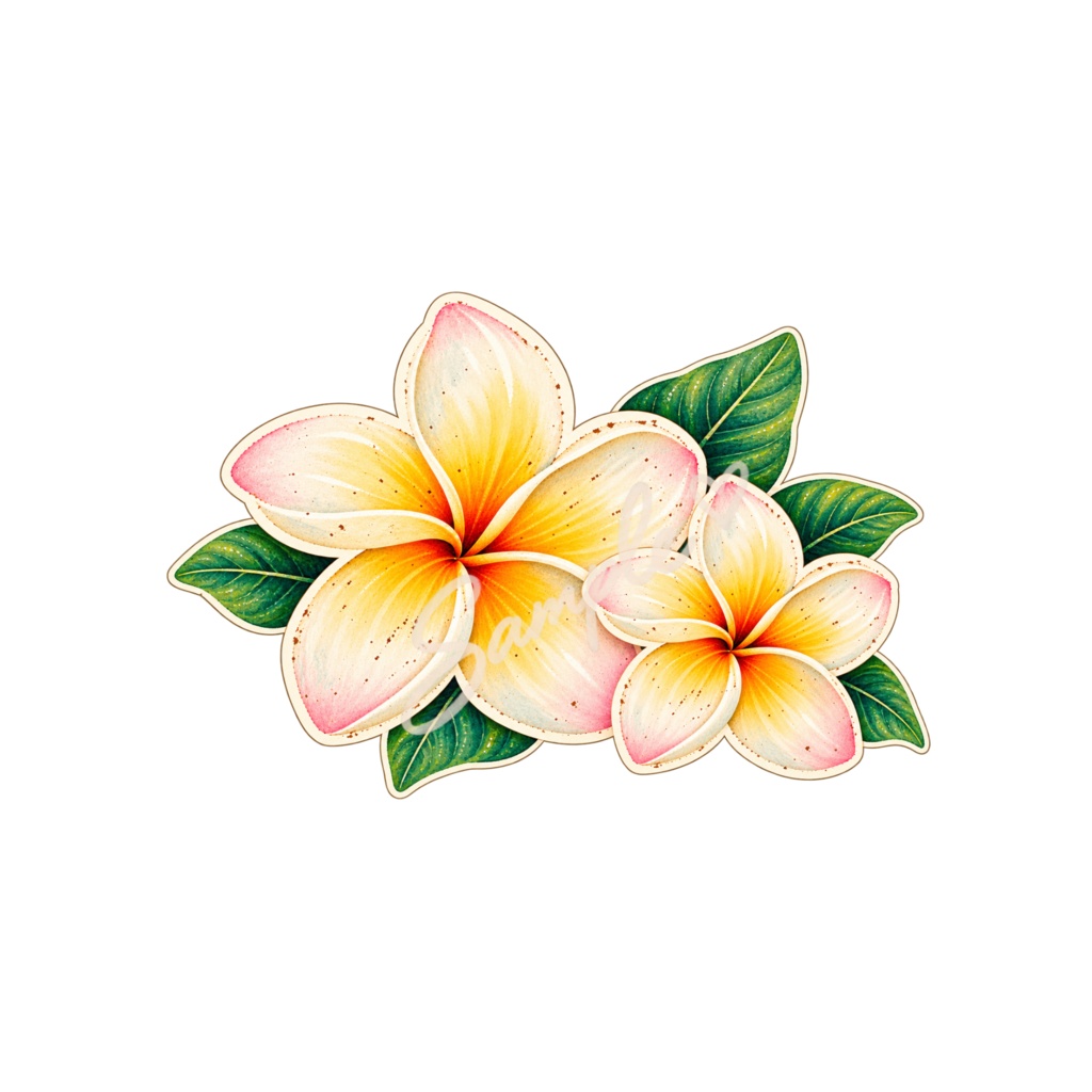 【Canva対応】70年代ハワイアンクリップアート70’s HAWAII CLIPART SET Version 2|レトロハワイアン PNG素材 35点