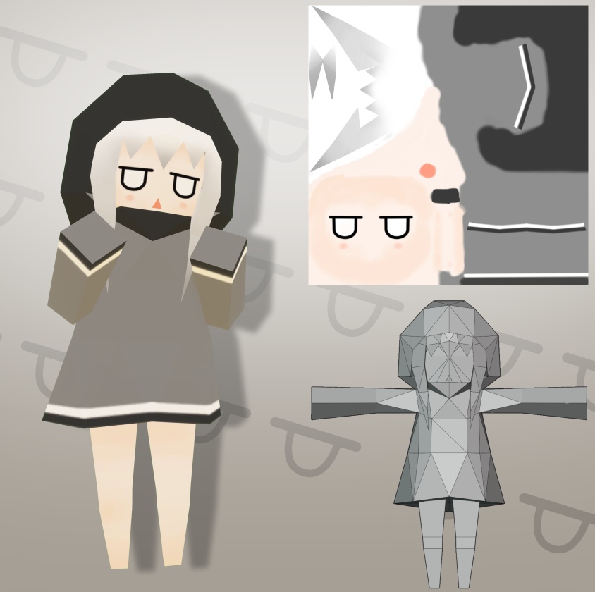 ろぽじとちゃん lopojito/ オリジナル3Dモデル