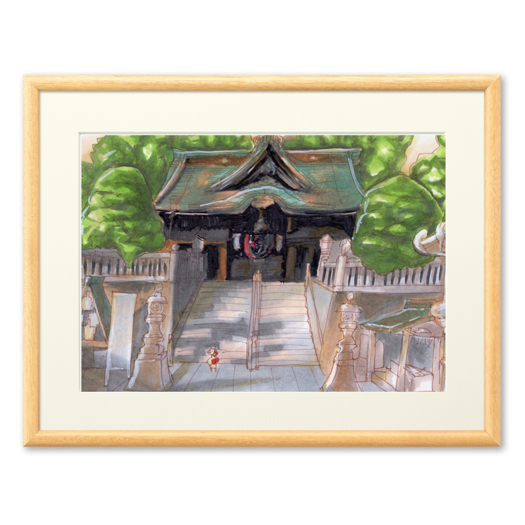 成田山新勝寺風景 複製原画