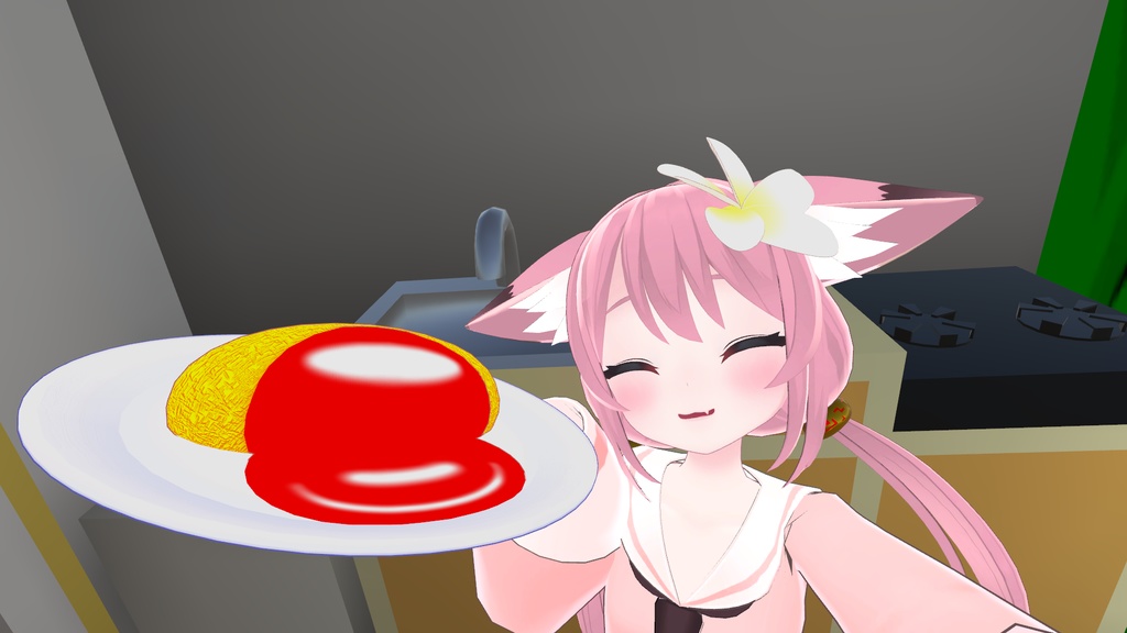 オリジナル3Dモデル【オムライス -Omelette rice-】※現在配布停止中