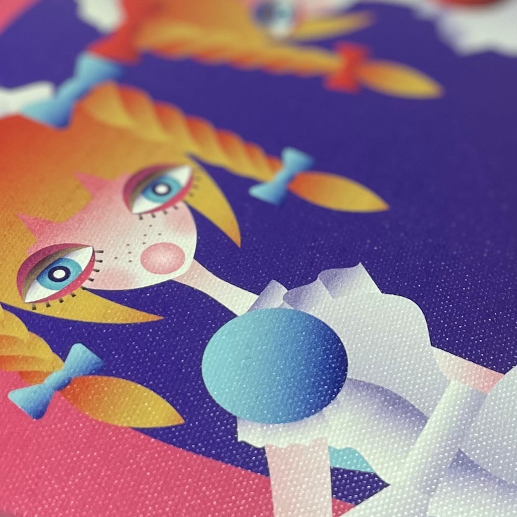 メイドたちの肖像B ( F3キャンバス )