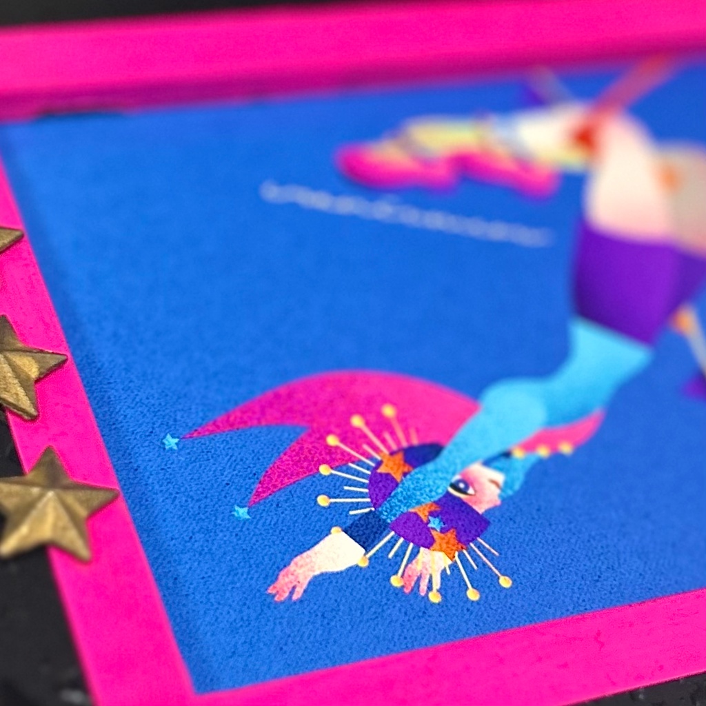 双子星の空中ブランコ #1 額入りポストカード