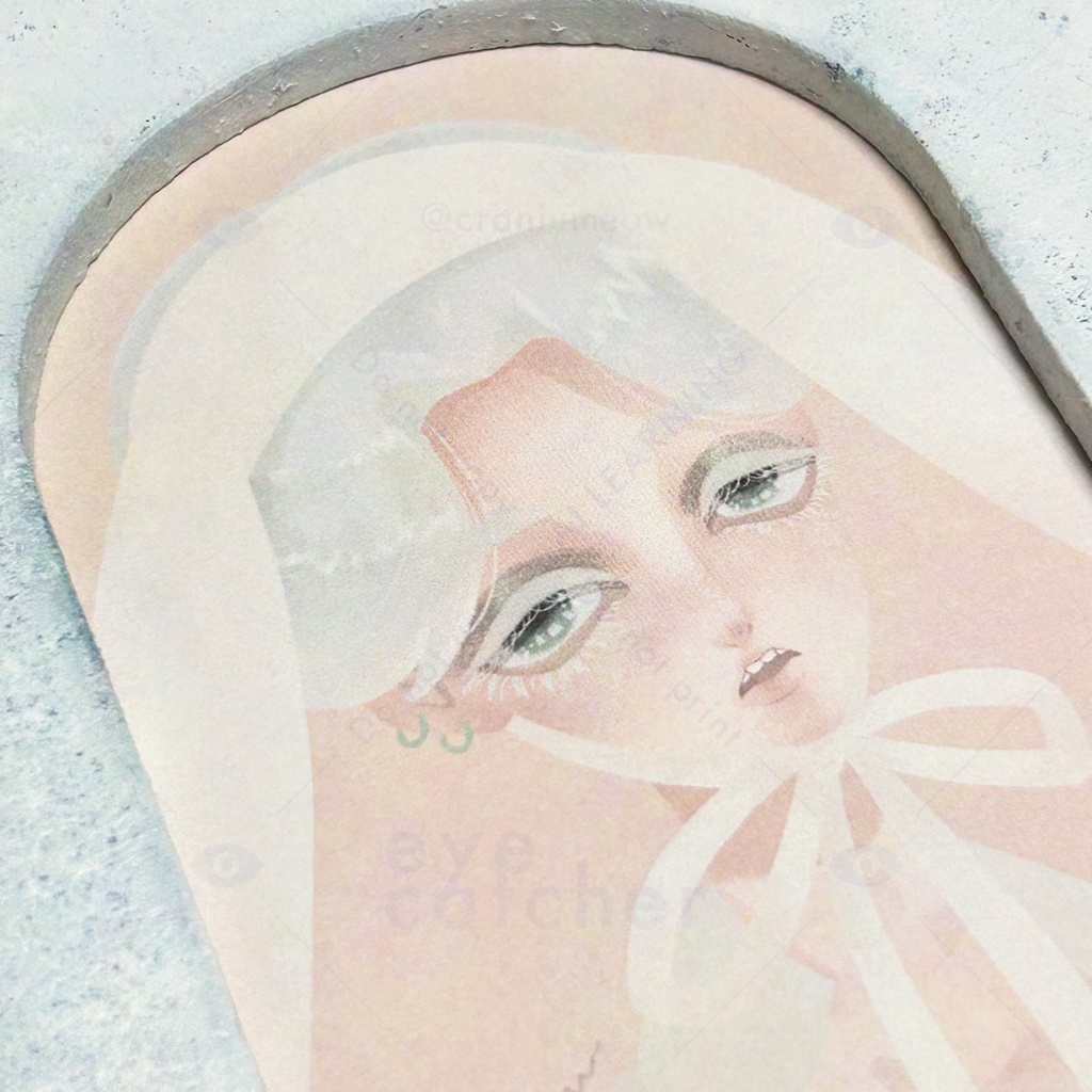 白うさぎ 額入りカード