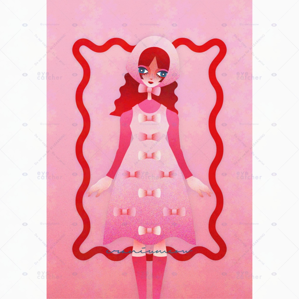 バブーシュカの少女 #1 額入りカード