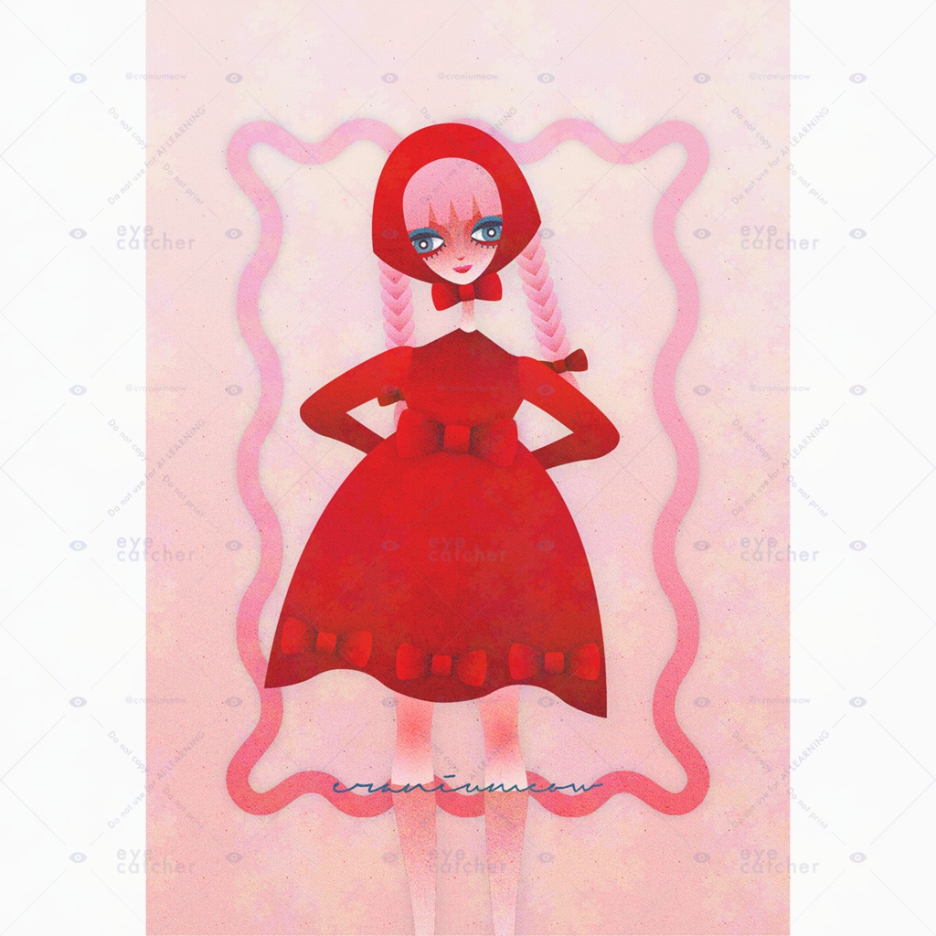 バブーシュカの少女 #2 額入りカード