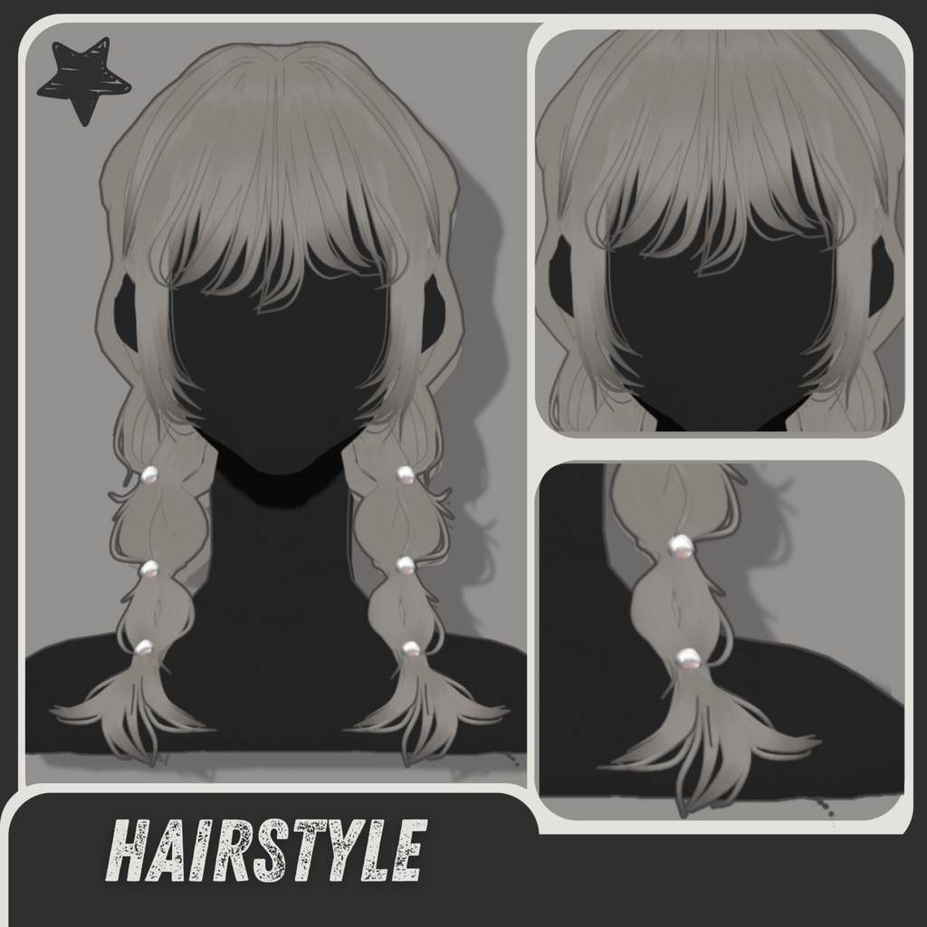 | 𝐕𝐑𝐎𝐈𝐃 | Braided Hair with pearls #1
