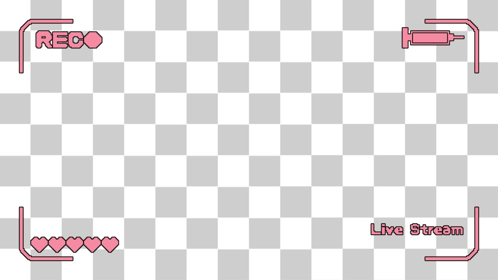 やみかわREC配信UI(4色+ドット絵Ver)