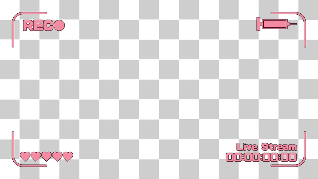 やみかわREC配信UI(4色+ドット絵Ver)