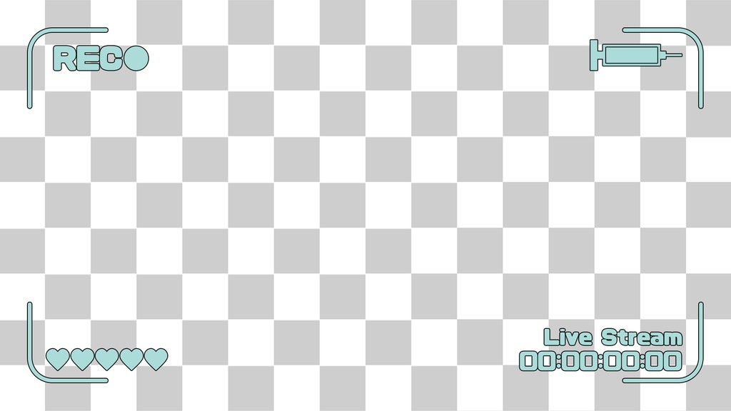 やみかわREC配信UI(4色+ドット絵Ver)