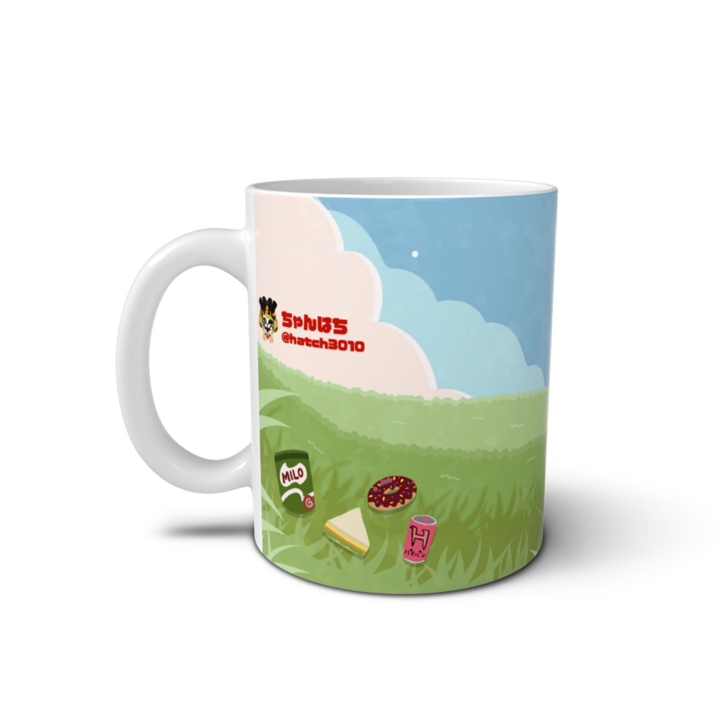 もぐもぐはちちゃんのマグカップ