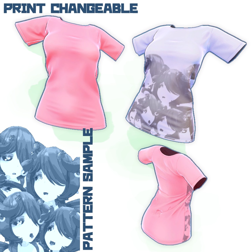 【オリジナル3Dコスチューム】 サキュバスちゃんのホームTシャツ