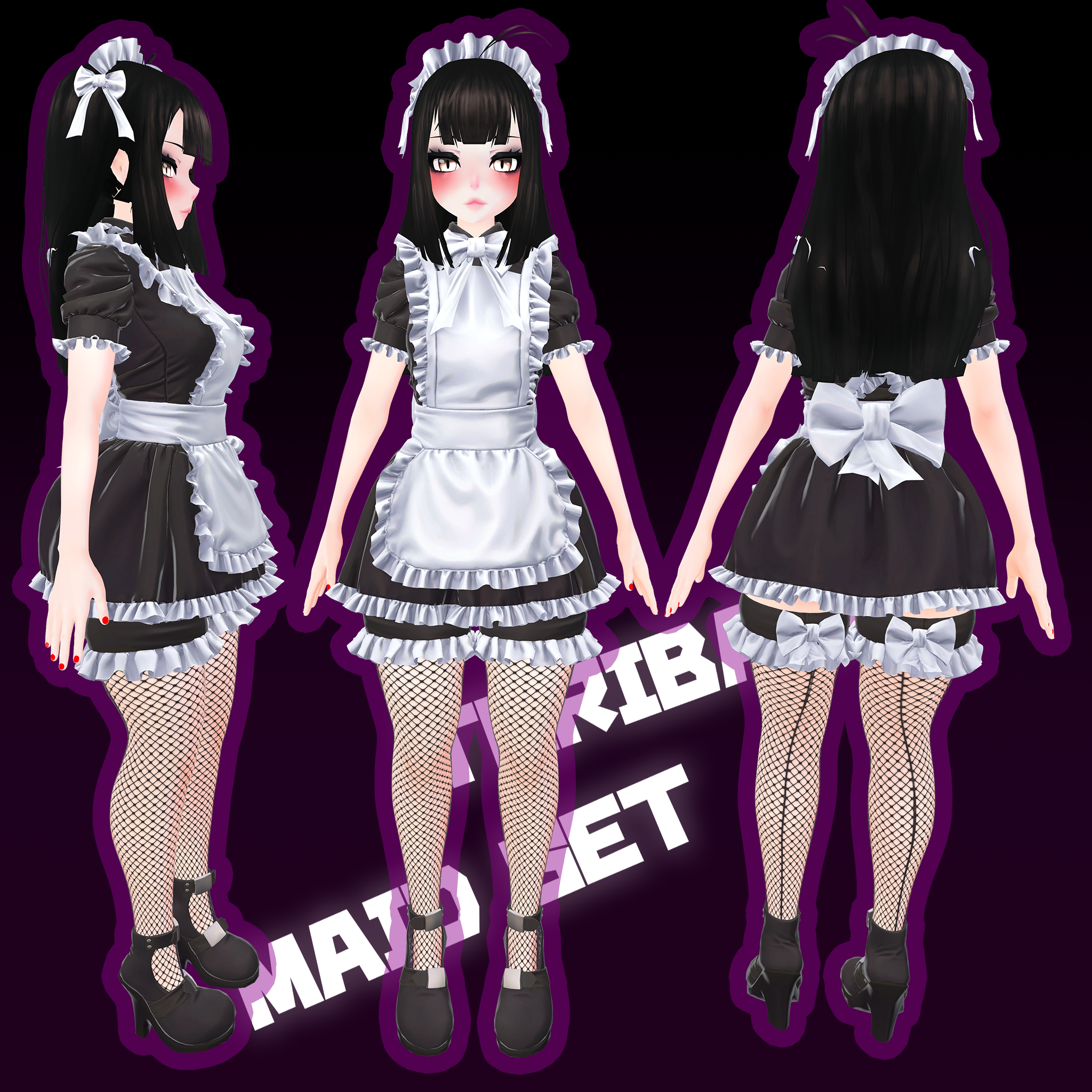 [ENG][TORIBASE][KITBASH]Classic Maid Set - とりにゃん - BOOTH