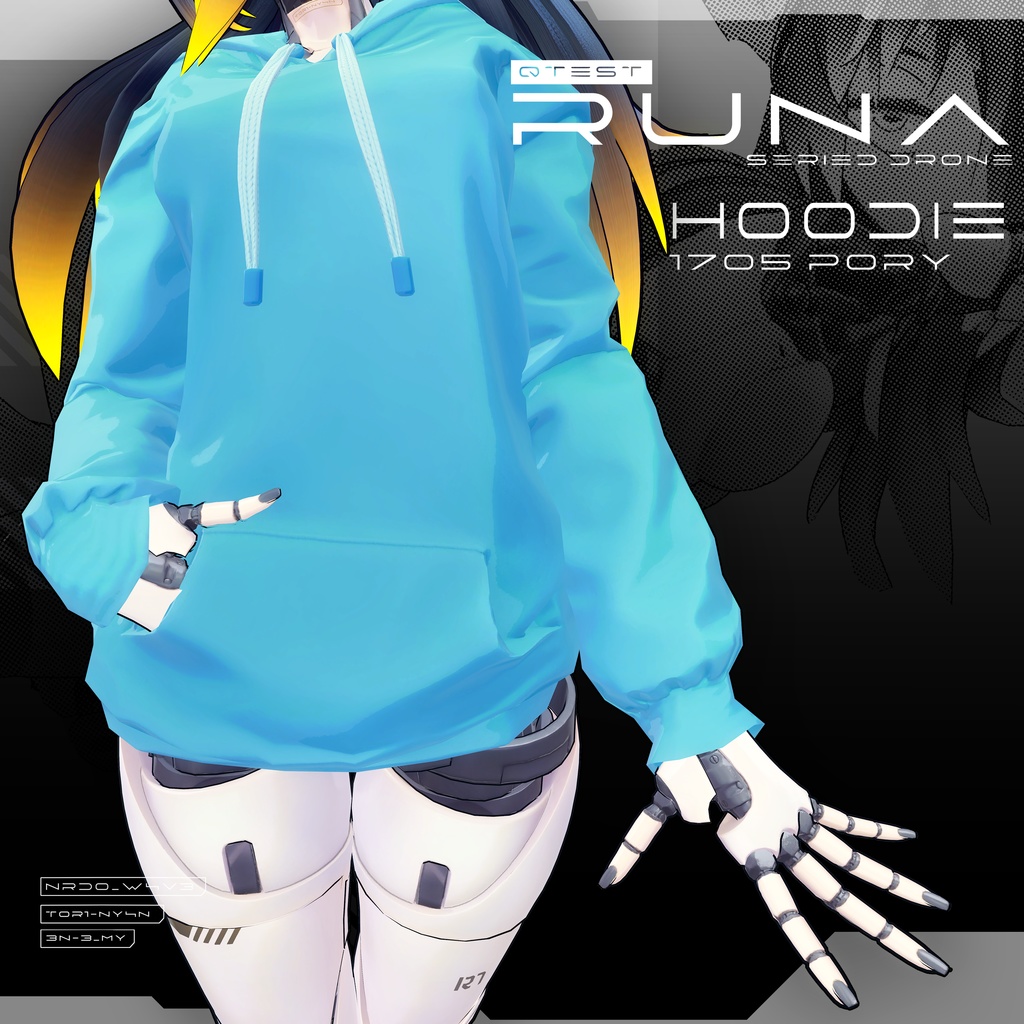 【オリジナル3Dコスチューム】RUNA(Luna)Hoodie【VRC】