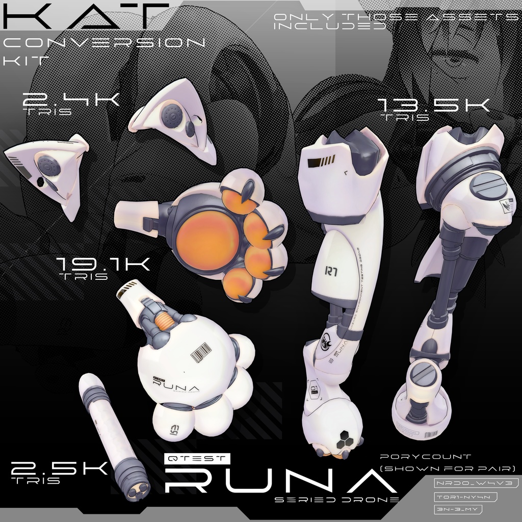 【オリジナル3Dコスチューム】RUNA KATKIT【VRC】