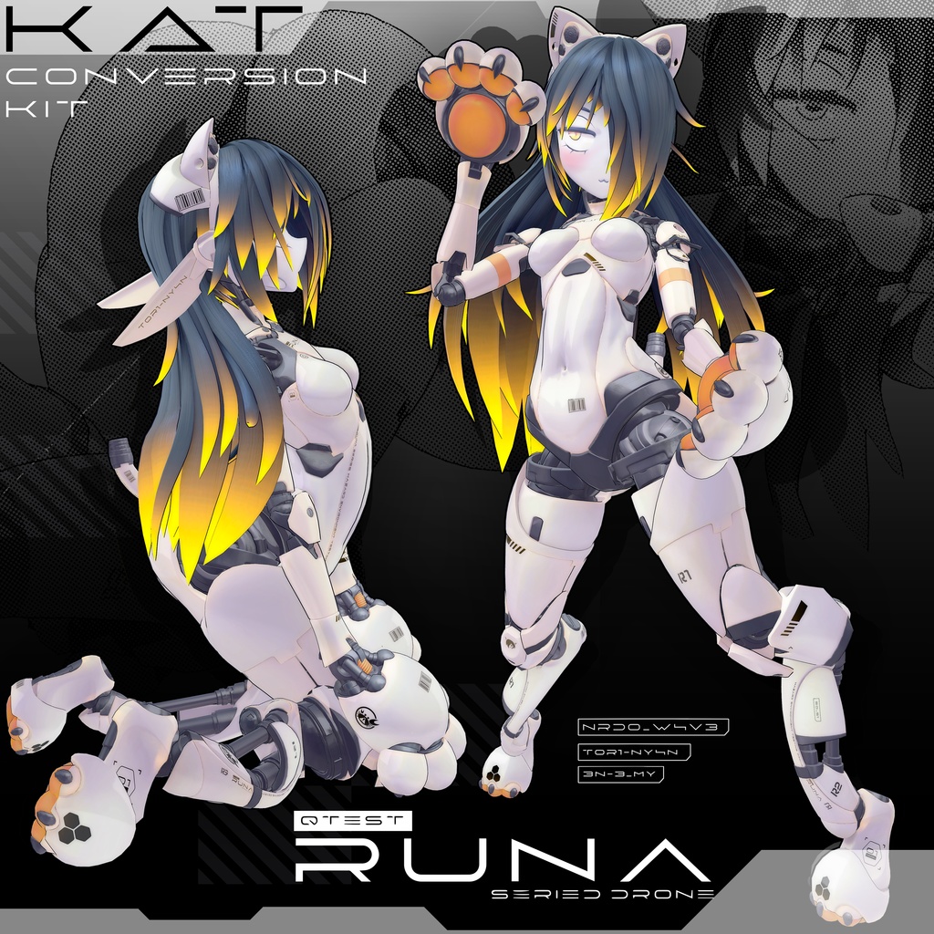 【オリジナル3Dコスチューム】RUNA KATKIT【VRC】