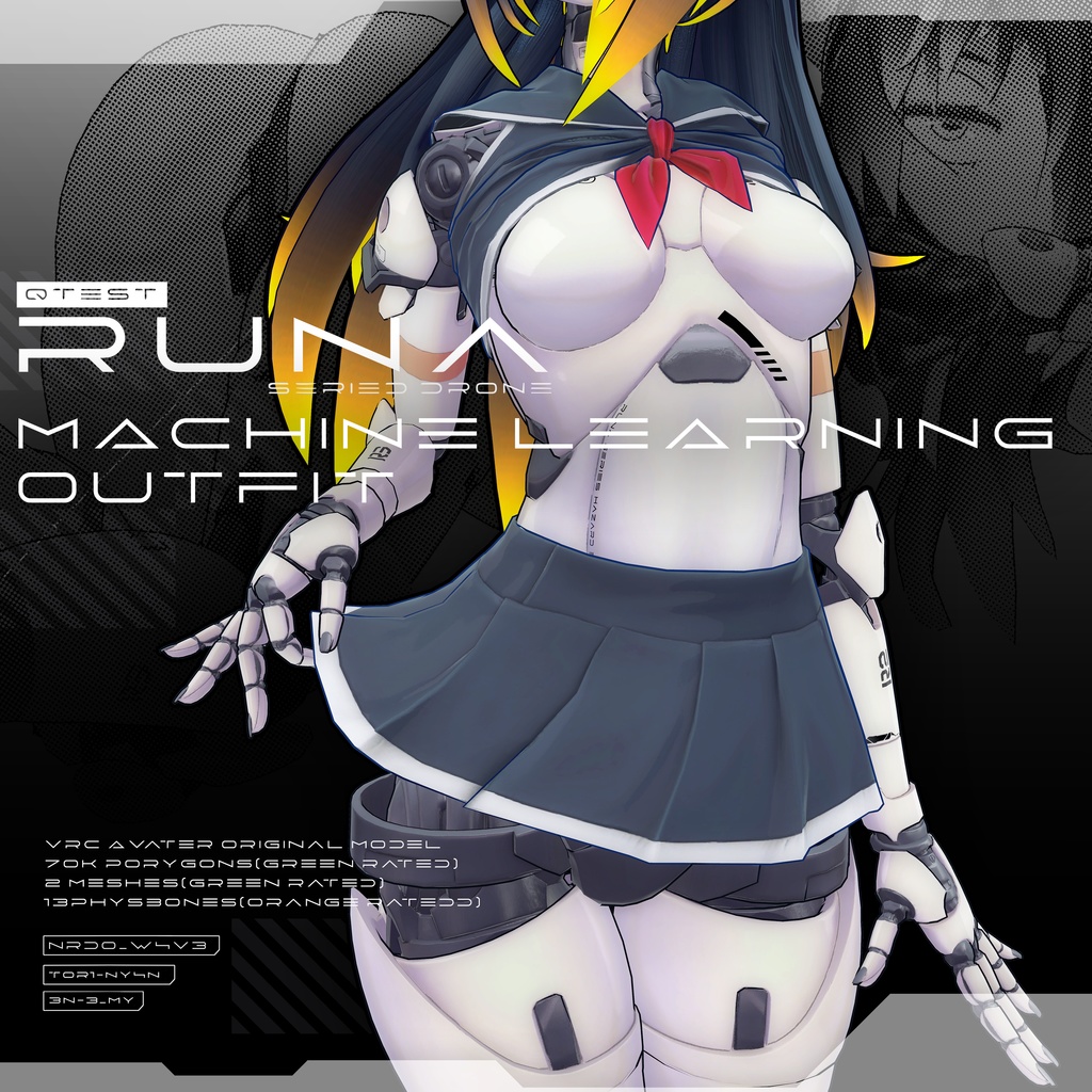 【オリジナル3Dコスチューム】Runa Machine Learning Outfit【VRC】