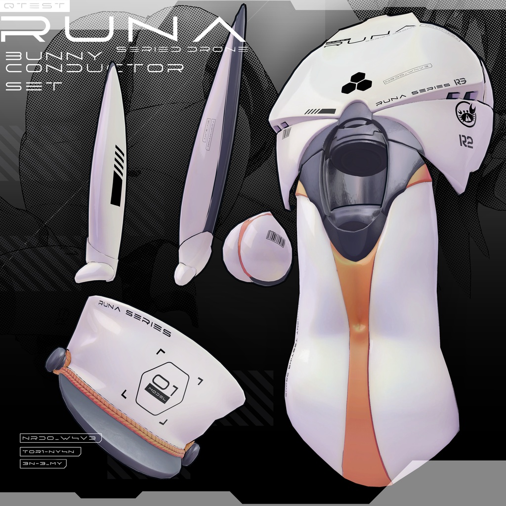 【オリジナル3Dコスチューム】Runa Bunny Conductor Set【VRC】