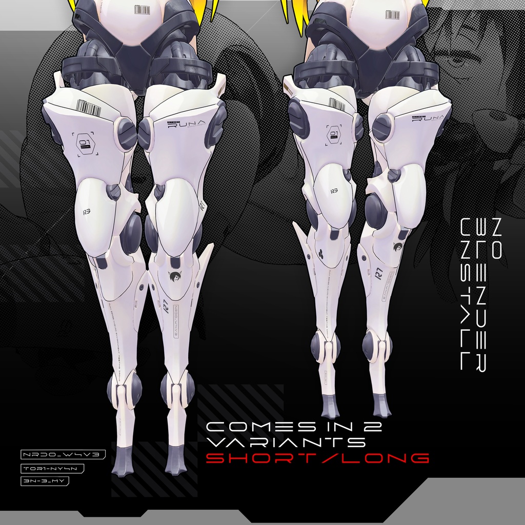 【オリジナル3Dコスチューム】Runa Cricket MK1【VRC】