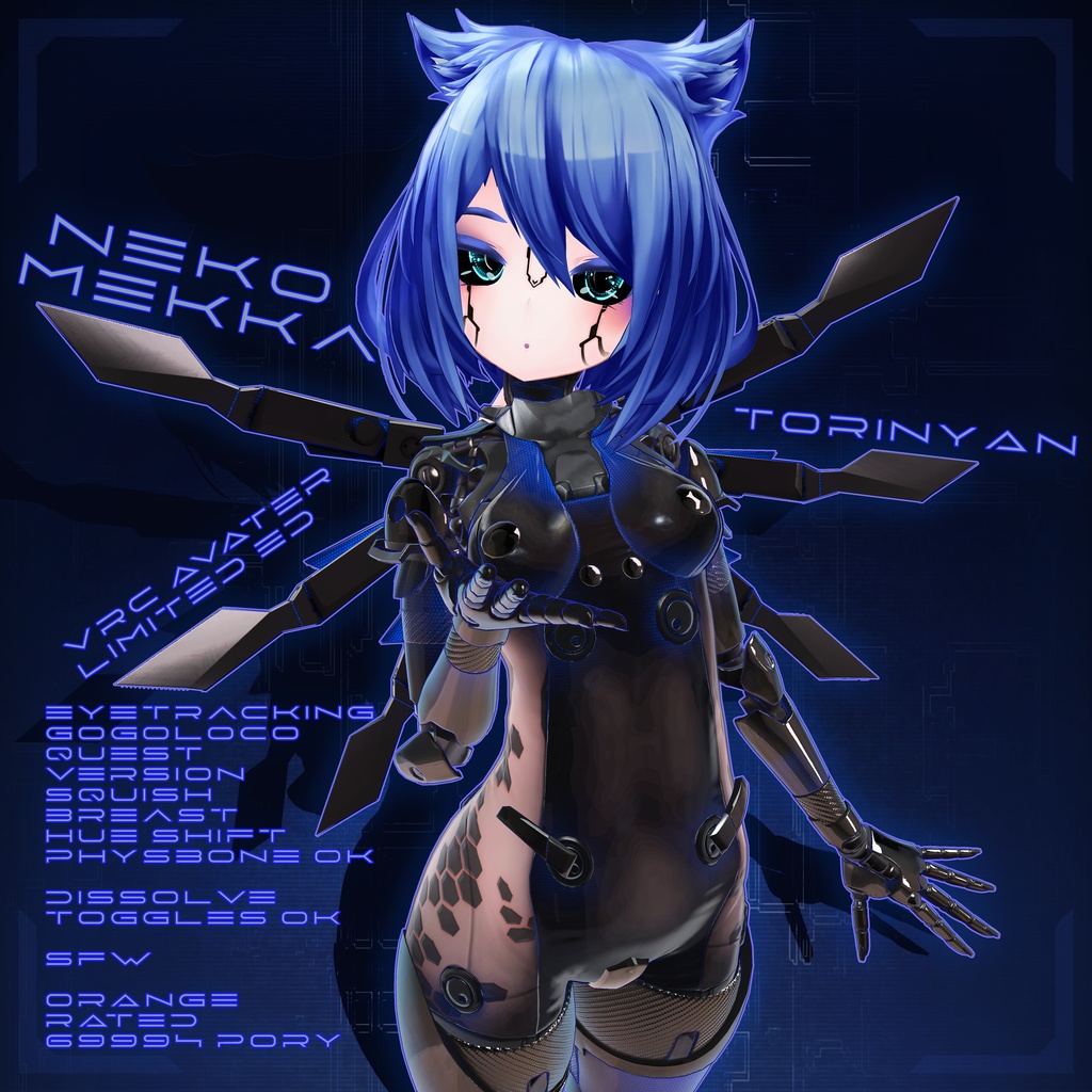 [３Dモデル]NEKOMEKKA[アバター] [VRC]