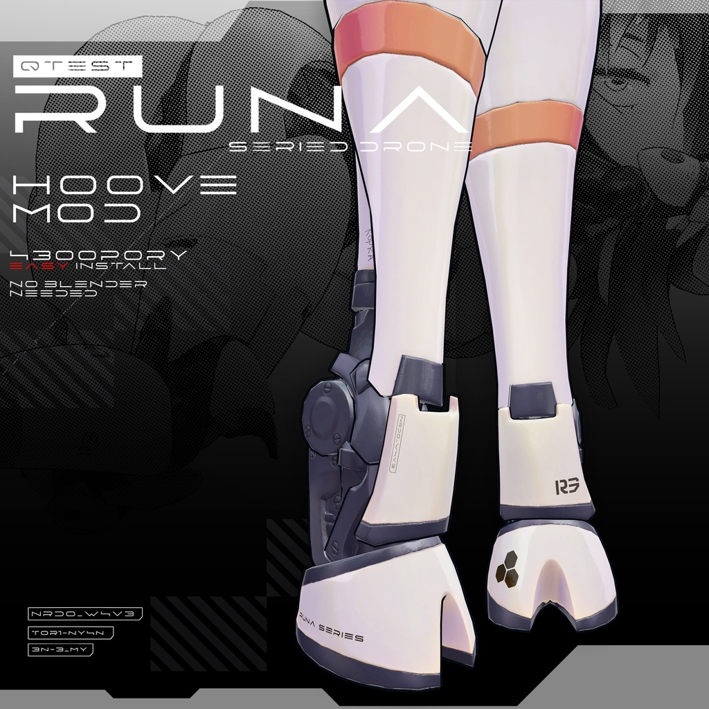 【オリジナル3Dコスチューム】Runa Hoove Mod【VRC】