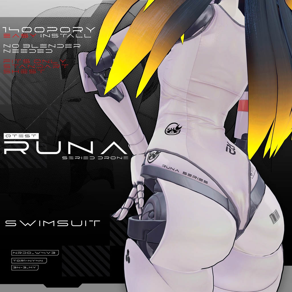 【オリジナル3Dコスチューム】Runa Swimsuit【VRC】