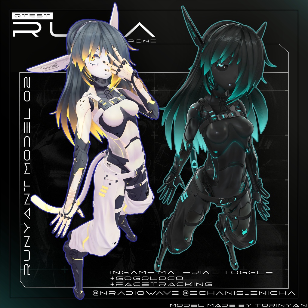 [３Dモデル] [LIMITED]RUNYANT Model-02 [シアント] [アバター] [VRC]