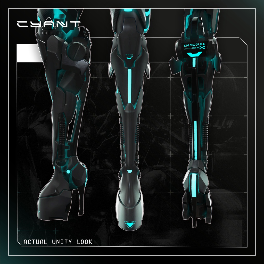 【オリジナル3Dコスチューム】CYANT01 MekTrek Legs【VRC】