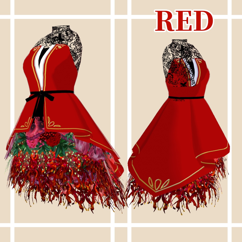 【VRoid衣装】Petal Dreams 花びらの夢