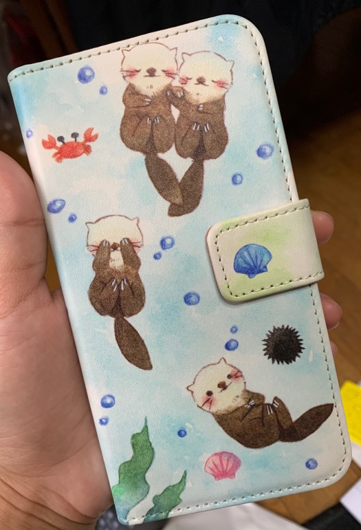 「ほんわかラッコくん」手帳型スマホケース