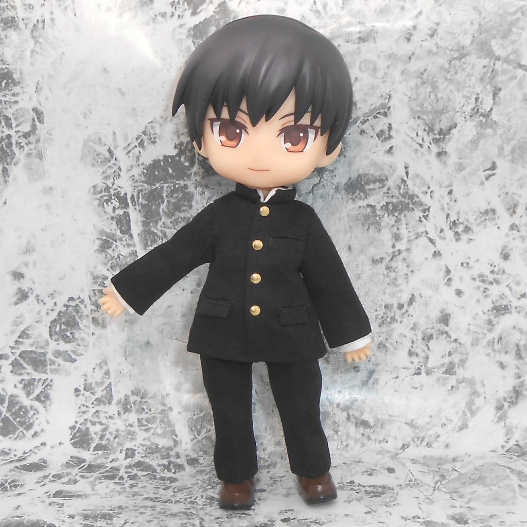 ねんどろいどどーる用 前閉じ&後閉じ 学ランセット 黒 白 2種 ハンドメイド