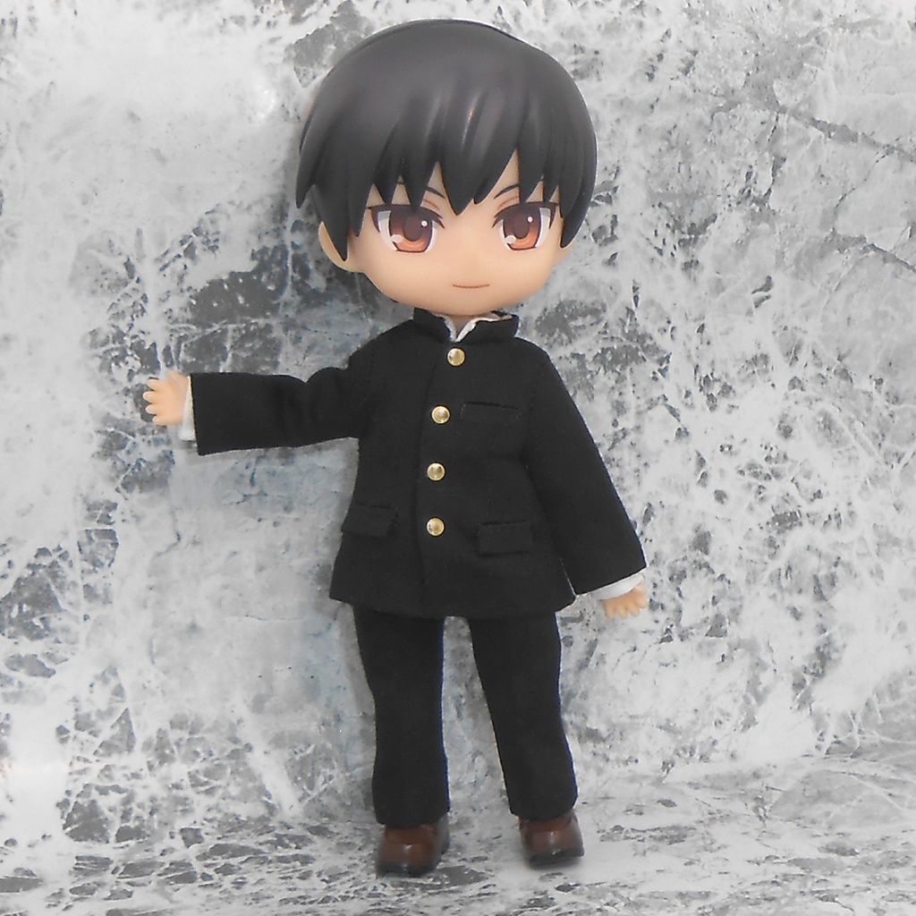 ねんどろいどどーる用 前閉じ&後閉じ 学ランセット 黒 白 2種 ハンドメイド