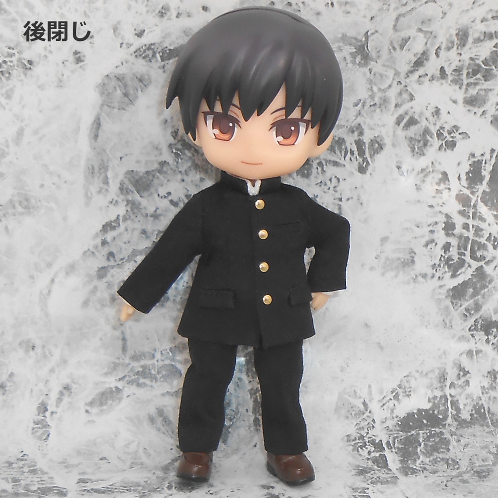 ねんどろいどどーる用 前閉じ&後閉じ 学ランセット 黒 白 2種 ハンドメイド