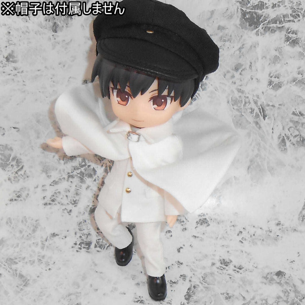 ねんどろいどどーる用 マント付き前とじ学ランセット 黒 白 2種 ハンドメイド