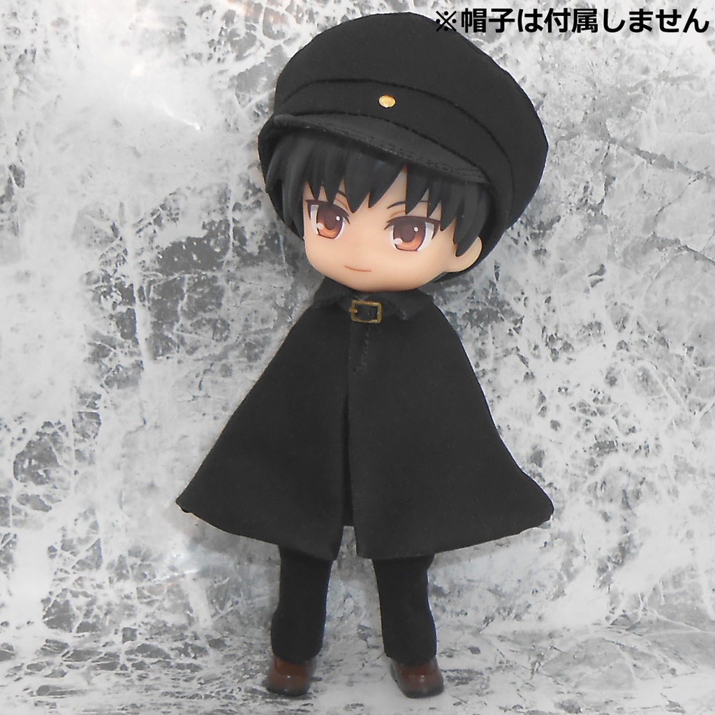 ねんどろいどどーる用 マント付き前とじ学ランセット 黒 白 2種 ハンドメイド