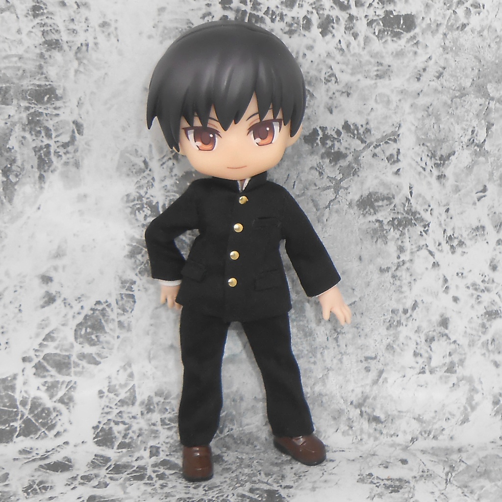 オビツ11用 前とじ学ランセット 黒 白 2種 ハンドメイド