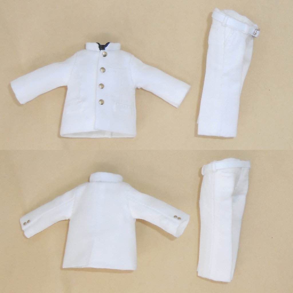 オビツ11用 前とじ学ランセット 黒 白 2種 ハンドメイド