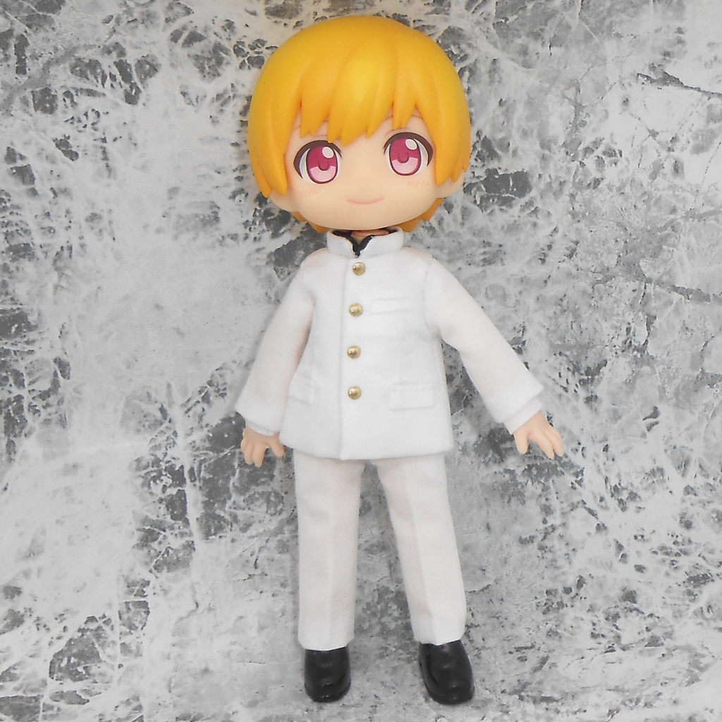 オビツ11用 前とじ学ランセット 黒 白 2種 ハンドメイド